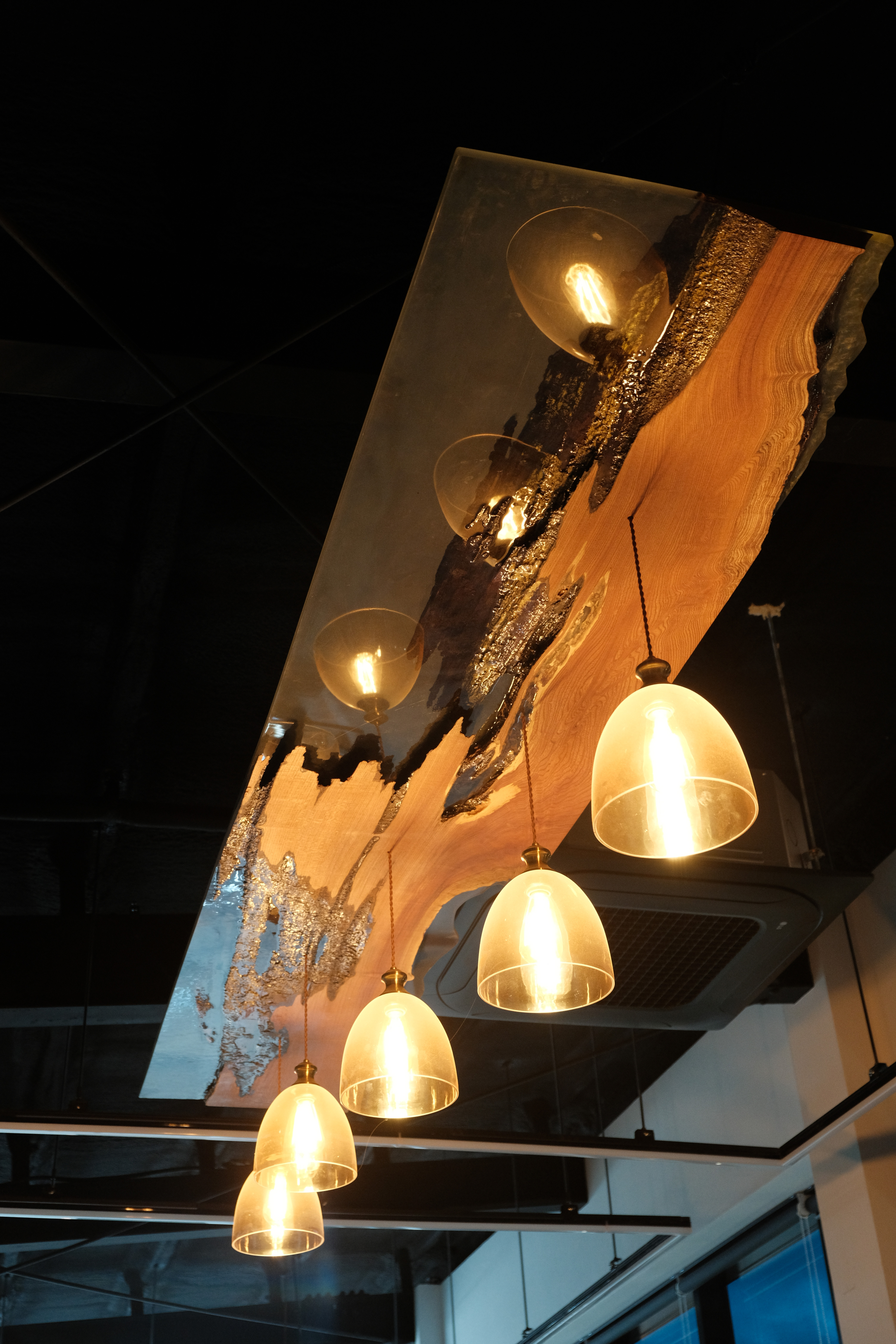 레진 원목 조명