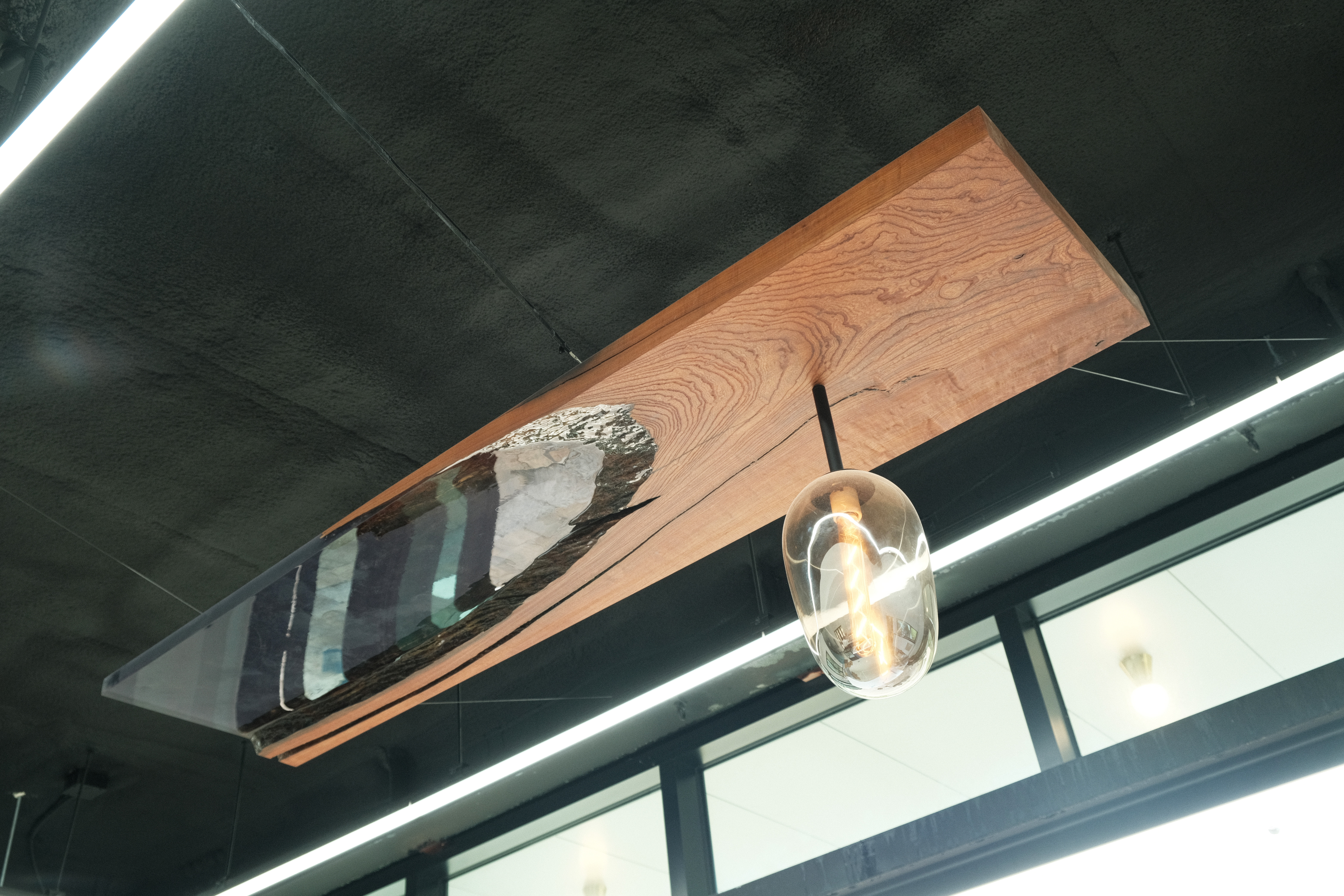 레진 원목 조명